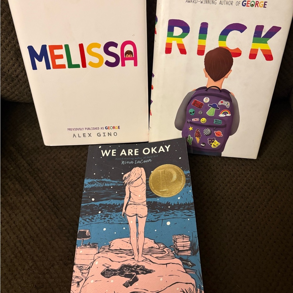 Barnes & Noble Kids Book Trio with Rainbow Lettering and Purple Backpack Art